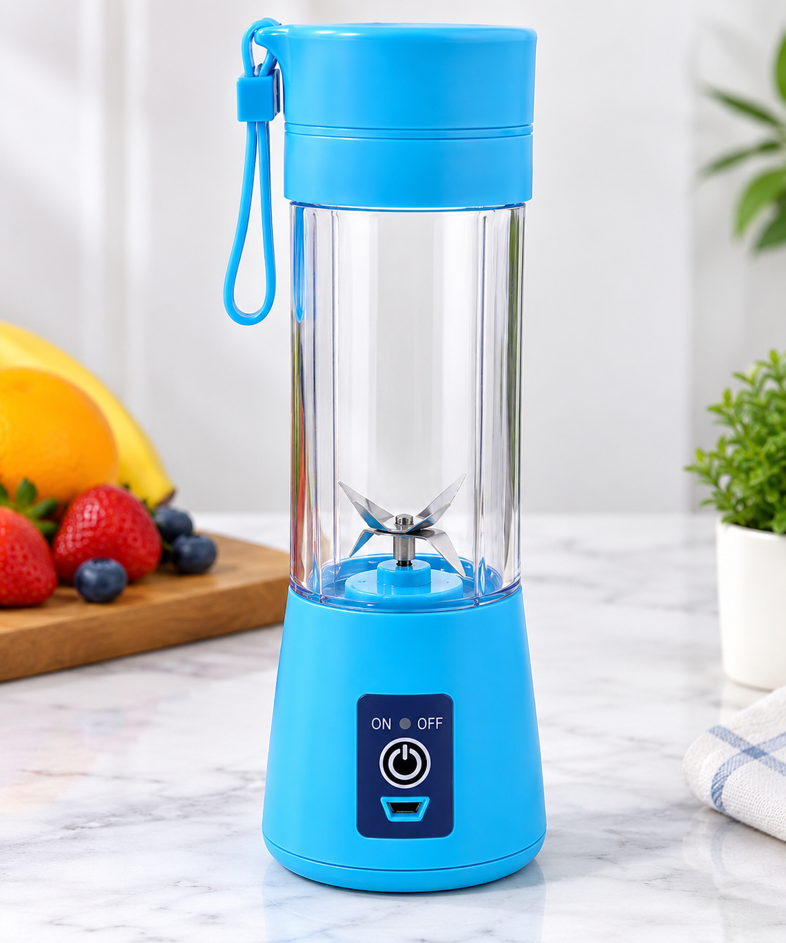 380ml Portable Juicer Blender 6 Blades Rechargeable Fruit Mixing Machine